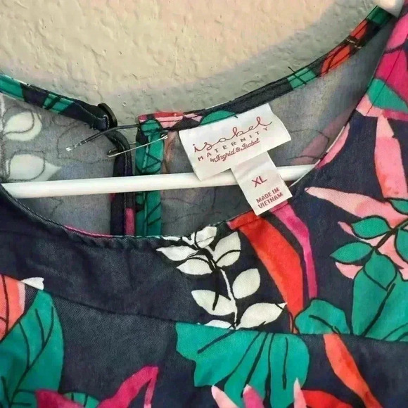 Isabel Maternity Floral Flounce Cold Shoulder Top XL Ruffle Target - Picture 5 of 6